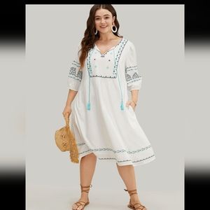 Bandana print Boho midi dress